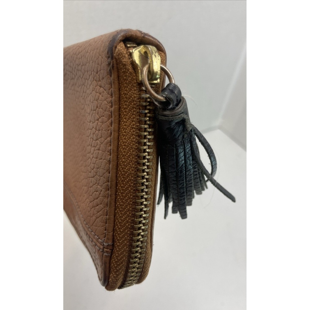 FOSSIL Tara Zip around Tassel Clutch Brown Leather‎ Wallet - Picture 5 of 13